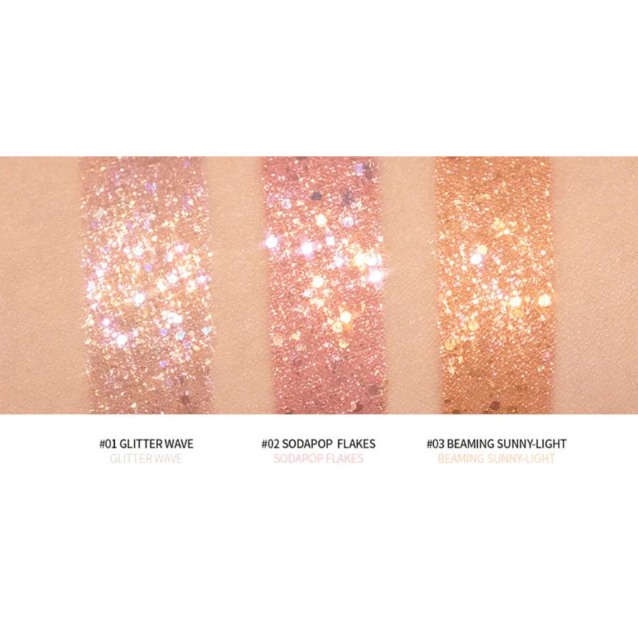 Peach C Champagne Eye Glitter #02 Valentine Pink